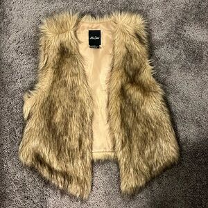 Faux fur brown vest
